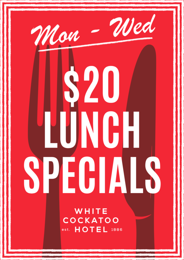 Lunch Specials: Monday - Wednesday